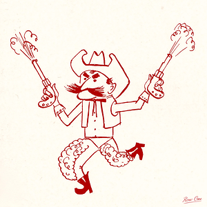 1950s Oklahoma Sooners Mascot Art