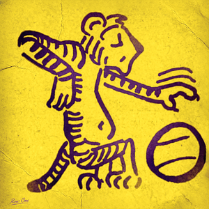 1960s LSU Tiger Basketball Art