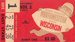 1955 Wisconsin Badgers at Northwestern Wildcats