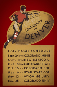 1937 Denver Pioneers Football Art