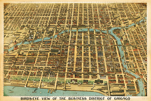 1898 chicago map art