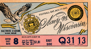 1945 Wisconsin Badgers at Navy Midshipmen