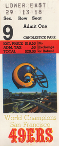 1982 san francisco 49ers ticket