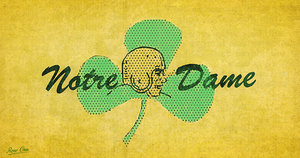 1950s Notre Dame Football Player Art