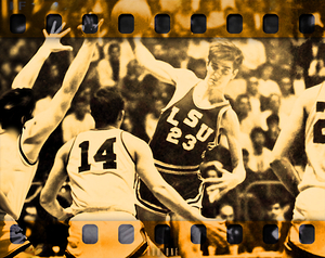 1967 LSU Pistol Pete Basketball Filmstrip Art 