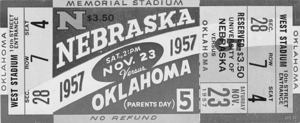 1957 Oklahoma vs. Nebraska Black and White Remix