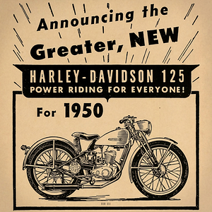 1950 harley davidson ad