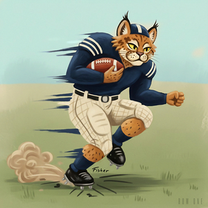 1931 Wildcat Football Cartoon