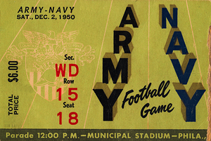 1950 Army vs. Navy Football Ticket Wall Art