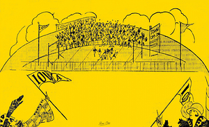1920s Iowa Hawkeyes Football Art