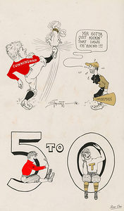 1911 Georgia vs. Georgia Tech Football Cartoon