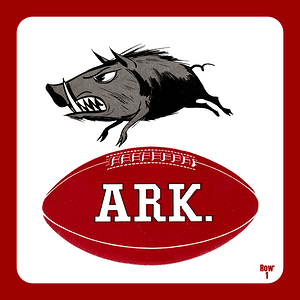 1957 Arkansas Razorbacks Art