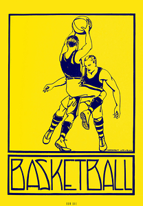 Early 1900s Michigan Basketball Art