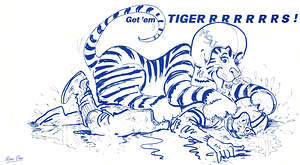 1970s Memphis State Tigers Football Cartoon