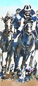 1974 Horse Racing Art Remix