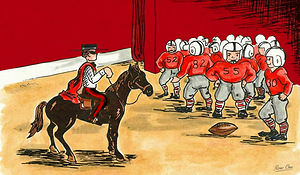 1950s Texas Tech Football Cartoon Art