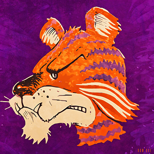 1959 Clemson Tiger Art