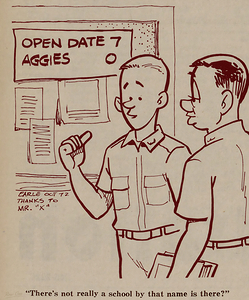 1972 Cadet Slouch Cartoon Art by Earle