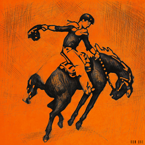 1950s Oklahoma State Cowboys Sketch Art
