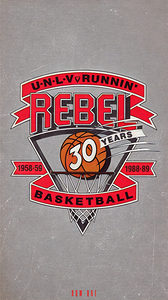 1988-89 UNLV Runnin Rebels Basketball Art