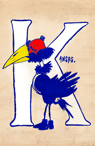 Early 1900s Kansas Jayhawk Art