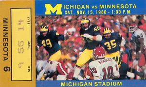 1986 Minnesota Golden Gophers at Michigan Wolverines