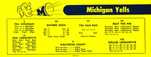 1950s University of Michigan Yells