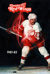 1981 Detroit Red Wings Hockey Art
