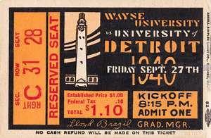 1940 Wayne Tartars at Detroit Titans