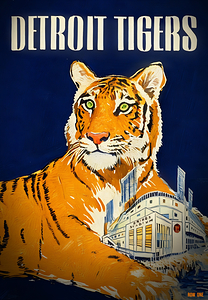 1950 Detroit Tigers Art Remix