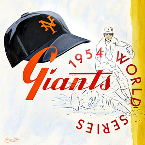 1954 New York Giants World Series Art by Keller