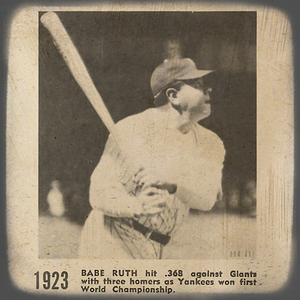 1923 Babe Ruth Viewfinder World Series Stats