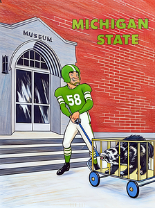 1950s Michigan State Cartoon Art