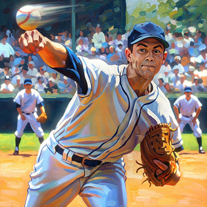 The Fastball - Modern Baseball Art by Row One Brand