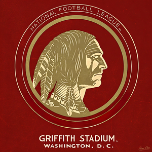 Vintage Washington Redskins Art by JB