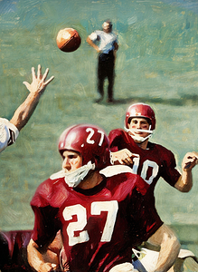 1958 Arkansas Razorbacks Football Art by Row One Brand