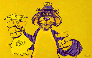1960s LSU Tiger Cartoon Art by Row One Brand