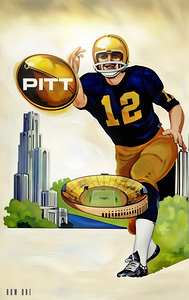 1968 Pitt Panthers Football Art Remix