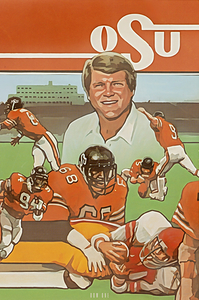 1982 osu cowboys football art