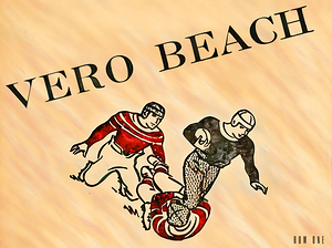 1930s Vero Beach Football Art