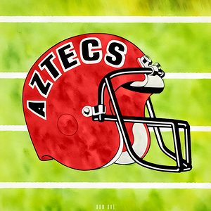 san diego state aztecs football helmet art