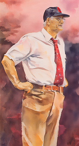 woody hayes football painting