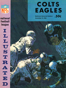 1965 Colts vs. Eagles Program Cover Art