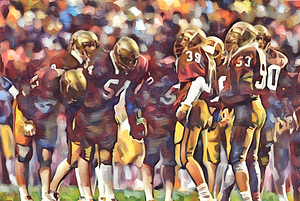 1979 Florida State Seminoles Huddle