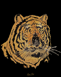 Early 1900s Missouri Tiger Art
