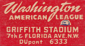 1940s Washington Nationals Art