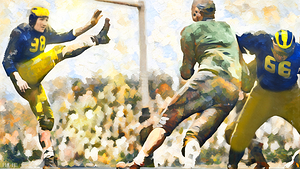 Tom Harmon Michigan Football Painting