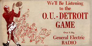 1947 Oklahoma Sooners at Detroit Titans Radio Ad