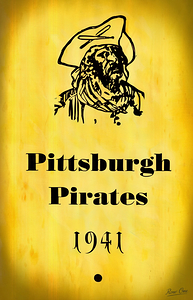 1941 Pittsburgh Pirates Baseball Art
