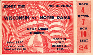 1944 Wisconsin Badgers at Notre Dame Fighting Irish